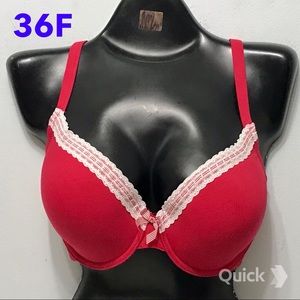 New Next Red Lace Trim Cotton Contour Bra